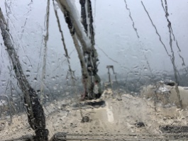 Caribbean squalls bring frequent periods of zero visibility